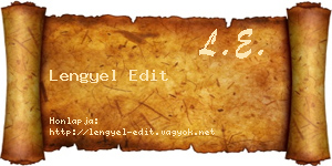 Lengyel Edit névjegykártya